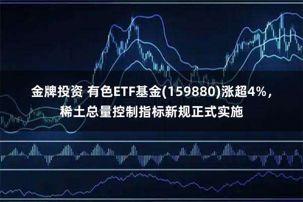金牌投资 有色ETF基金(159880)涨超4%，稀土总量控制指标新规正式实施