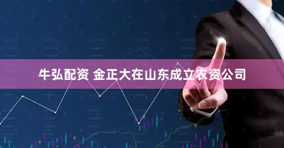 牛弘配资 金正大在山东成立农资公司