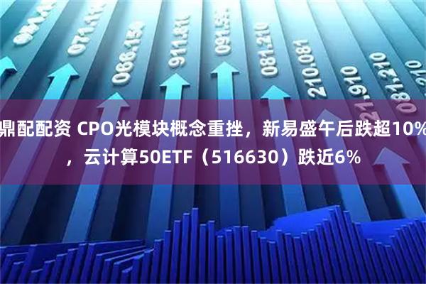 鼎配配资 CPO光模块概念重挫，新易盛午后跌超10%，云计算50ETF（516630）跌近6%
